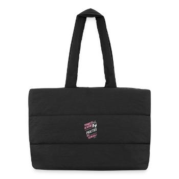 Cadeau du club de pom-pom girls - Sac shopping matelassé - noir - Devant