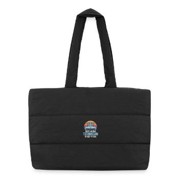 HVAC Techniker Retro Klima Experte Design Profis - Puffer-Einkaufstasche - Schwarz - Vorne