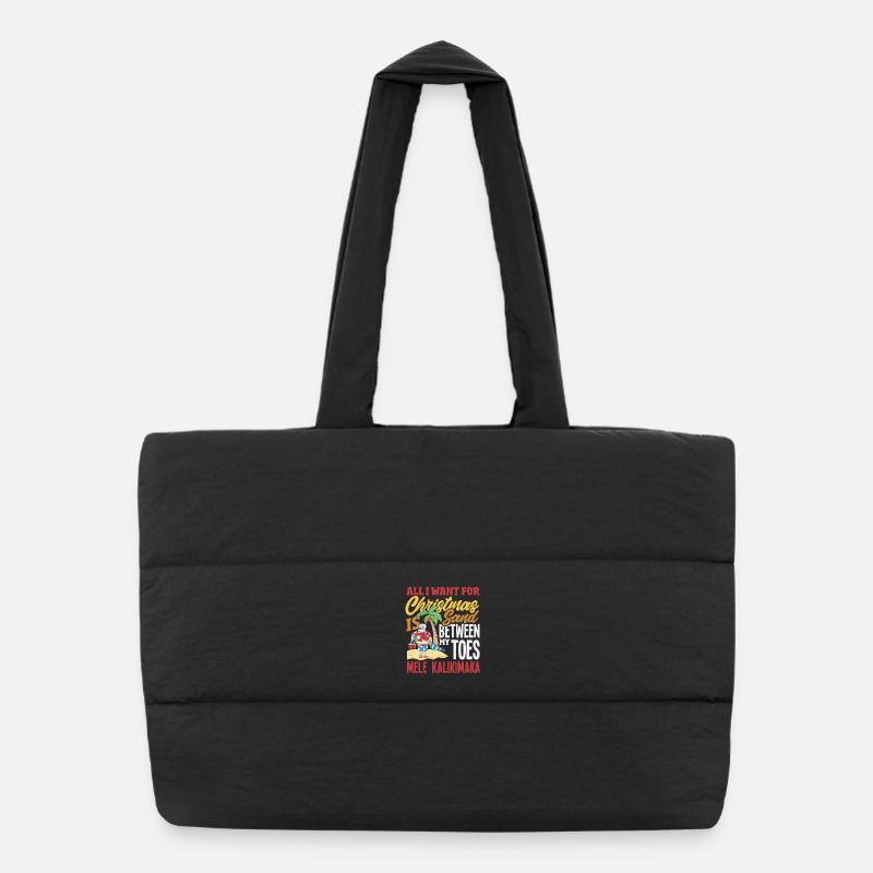 Noël hawaïen Mele Kalikimaka Sac shopping matelassé