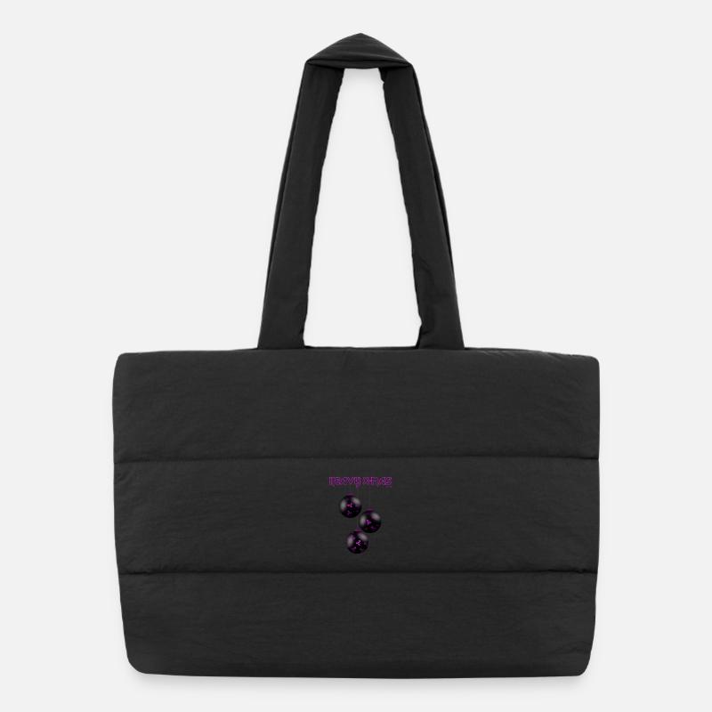 HEAVY X-MAS, PINK - Puffer Shopping Bag - black