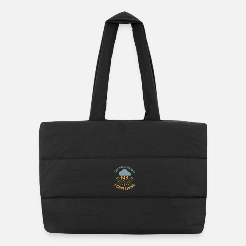 weather, drama, humor, gift, rain, snow Puffer Shopping Bag