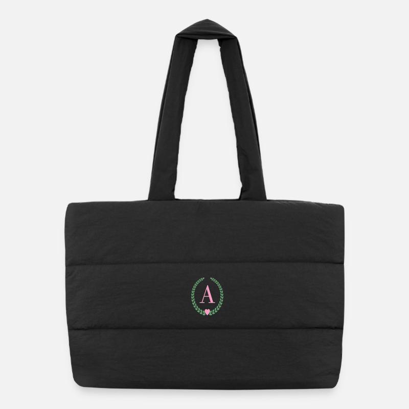Buchstabe A-Monogramm Puffer-Einkaufstasche
