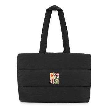 Retro 67 Pink Coquette Bow Style - Puffer Shopping Bag - black - Front