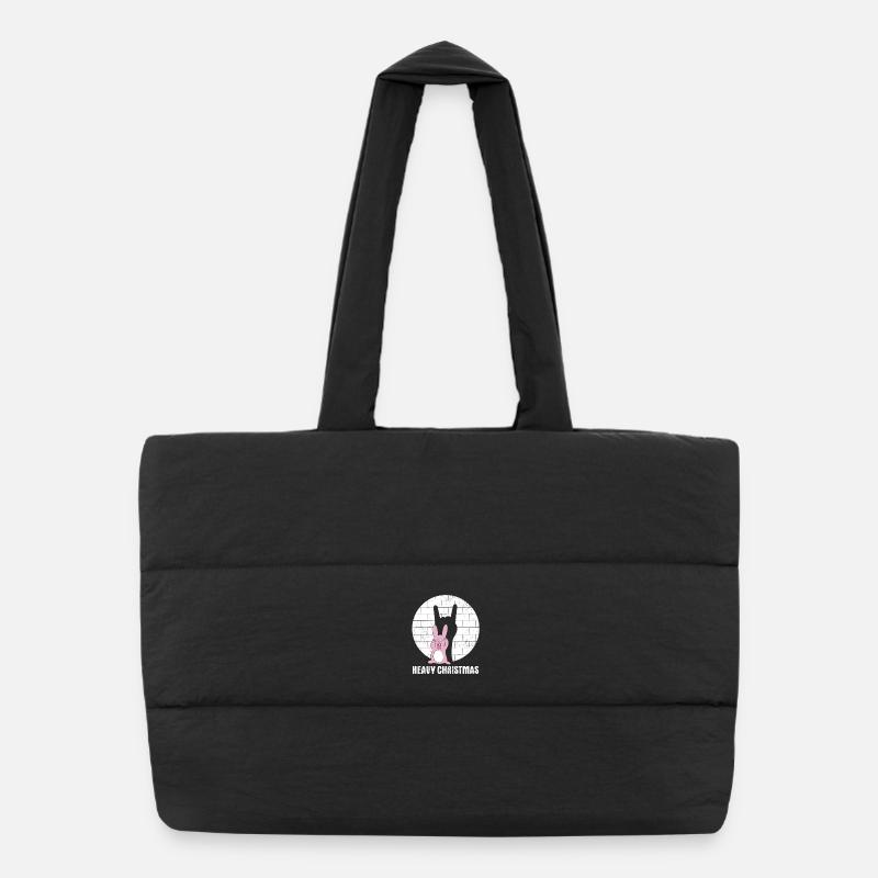 Noël intense | Drôle de lapin métallique Sac shopping matelassé