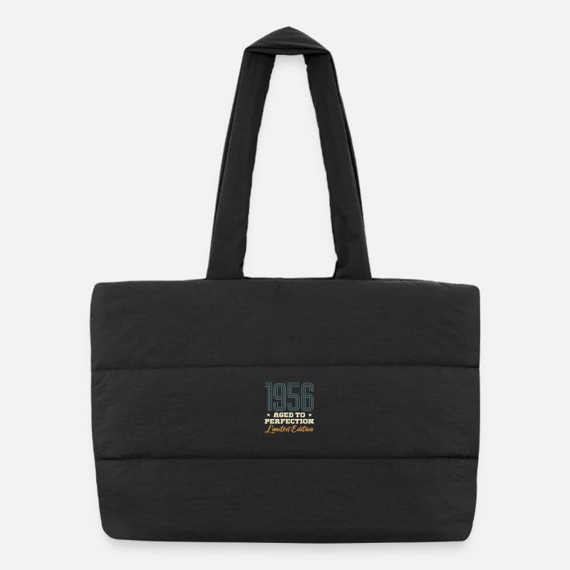 1956 Gift 70th Anniversary 70 Years Vintage 56 Puffer Shopping Bag