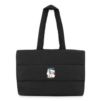 J'peux pas j'ai foot - Enfant - Sac shopping matelassé - noir - Devant