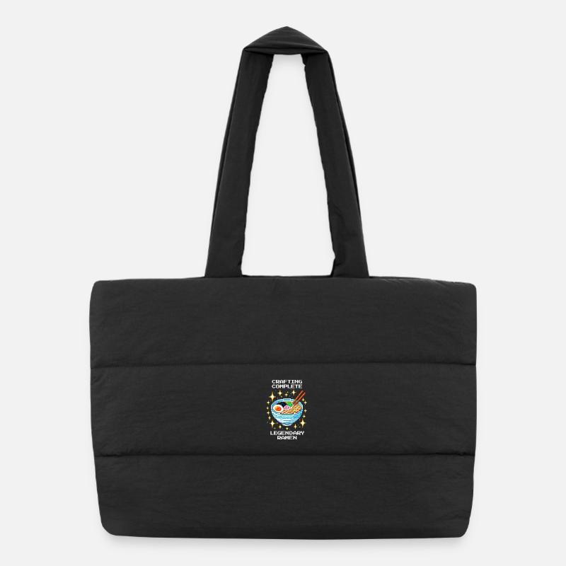 Crafting Done: Legendary Ramen - Puffer Shopping Bag - black