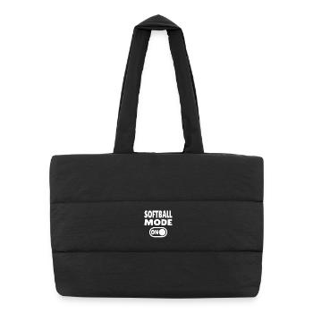 Softball Mode ON - Puffer Shopping Bag - black - Front