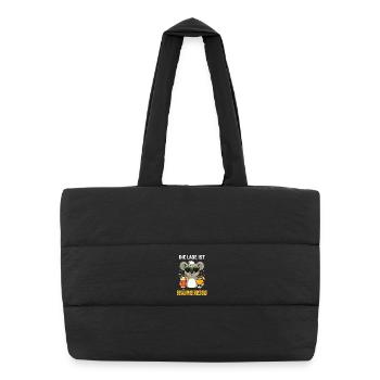 cocktail koala, che-shirt de soirée sur l’ivresse - Sac shopping matelassé - noir - Devant
