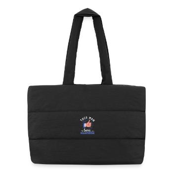 Appréciation du bénévolat Cet homme adore le bénévolat - Sac shopping matelassé - noir - Devant