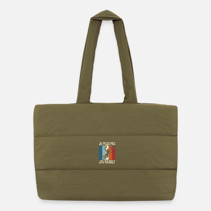 I can't I have Basketball Puffer Shopping Bag