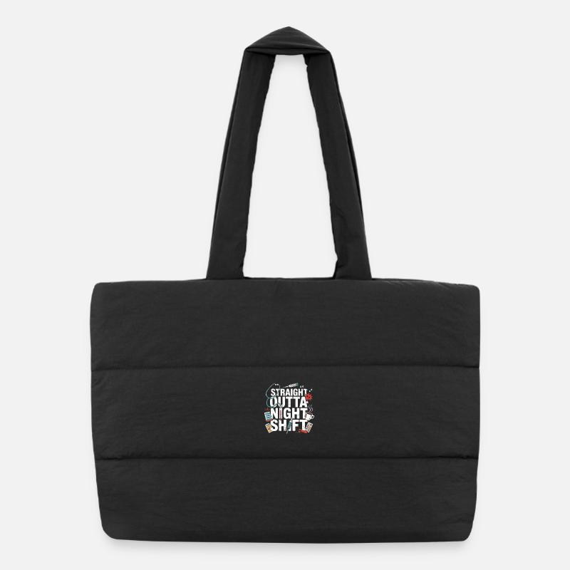 Motif des héros du service de nuit Sac shopping matelassé