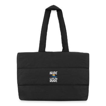 Nudité Gear Freedom Lover Nudisme Naturiste - Sac shopping matelassé - noir - Devant