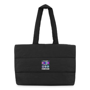 Stained Glass Art Stained Glass Artist - Puffer Shopping Bag - black - Front