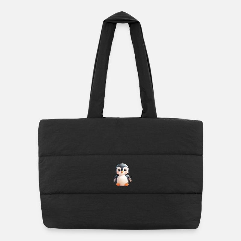 Kuschelpinguin Illustration Puffer-Einkaufstasche