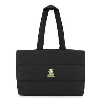 Cuddly Turtle Sunshine - Puffer Shopping Bag - black - Front