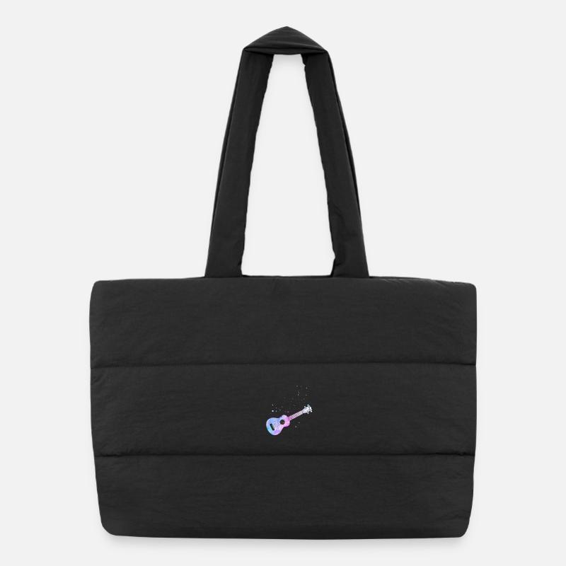 Aquarelle ukulélé hawaïen Sac shopping matelassé