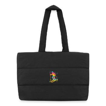 Alpine skiing Winter sports Nordic skiing - Puffer Shopping Bag - black - Front