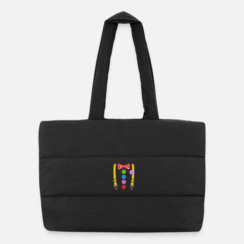 Costume de clown coloré avec bretelles Sac shopping matelassé