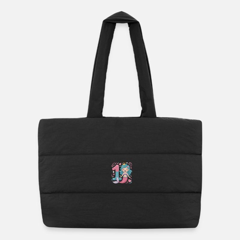 Sirène 1er anniversaire 1 année Sac shopping matelassé
