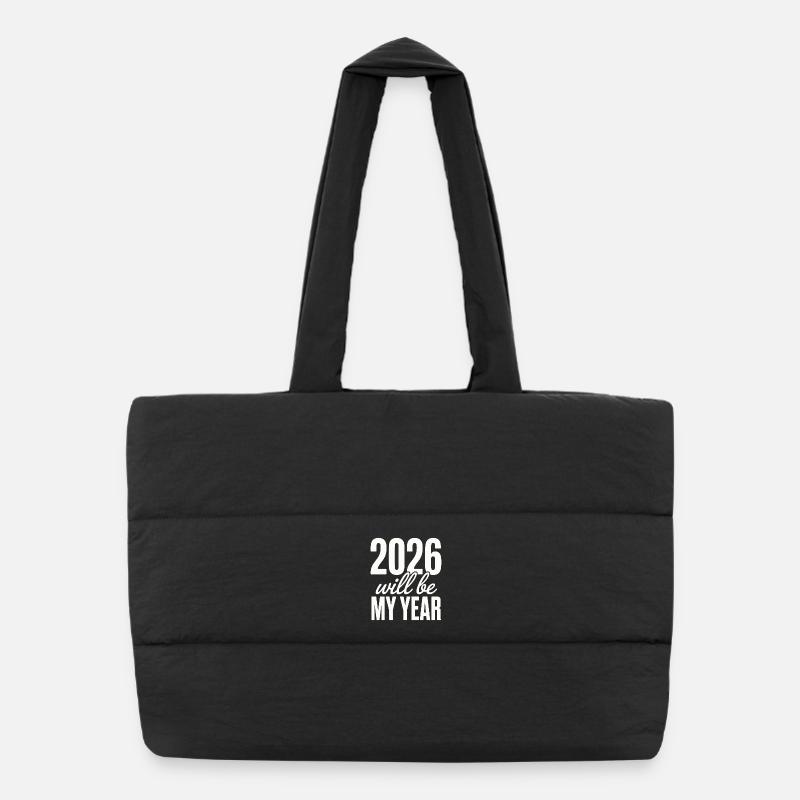 2026 sera mon année Motivation pour la nouvelle année Sac shopping matelassé