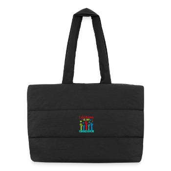 L’appréciation du bénévolat est mon obsession bénévole - Sac shopping matelassé - noir - Devant