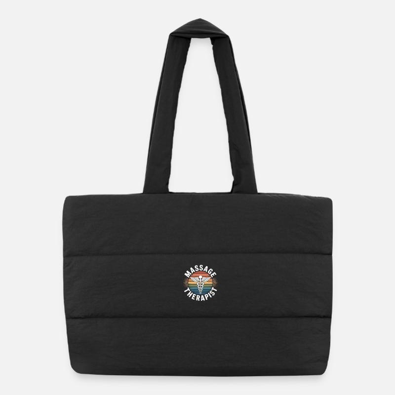 Massage arc-en-ciel vintage Sac shopping matelassé