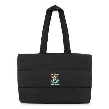 Le Groenland n’est pas à vendre - Sac shopping matelassé - noir - Devant