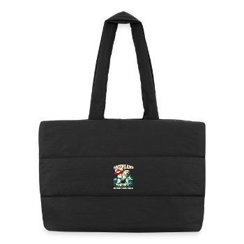 Le Groenland n’est pas à vendre - Sac shopping matelassé - noir - Devant