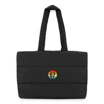 67 Six Sept - Sac shopping matelassé - noir - Devant
