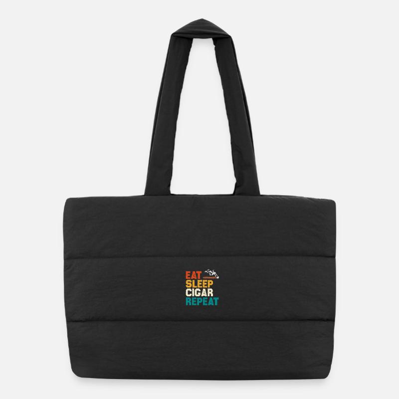 Mange du sommeil, du cigare Répétition du thé Sac shopping matelassé