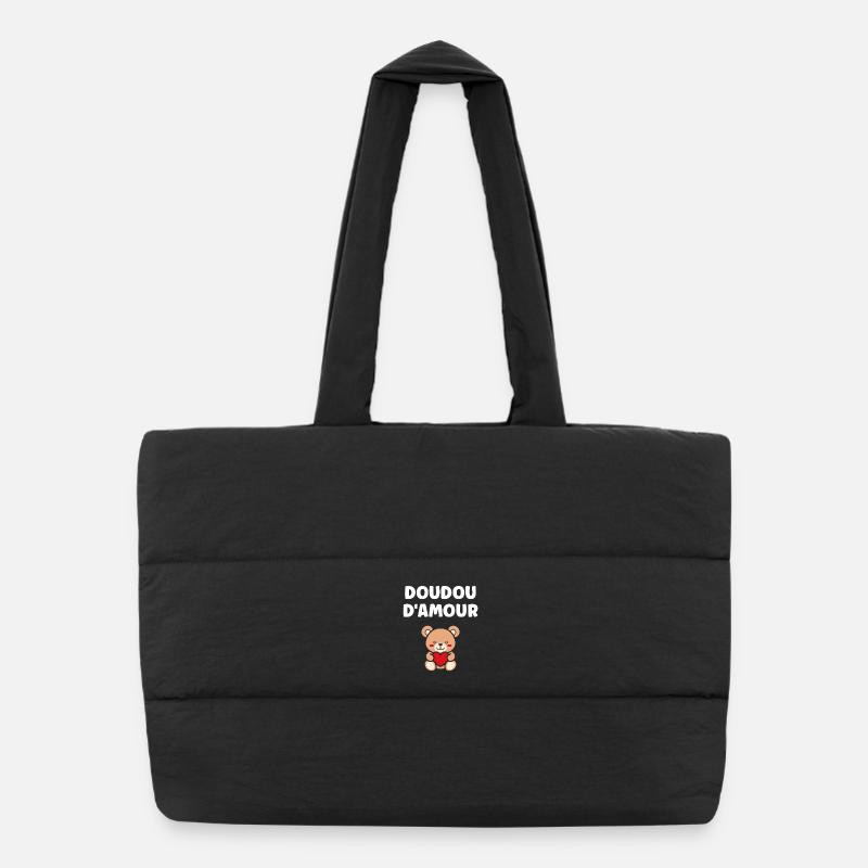 Doudou d'Amour Teddy Coeur Rouge Sac shopping matelassé