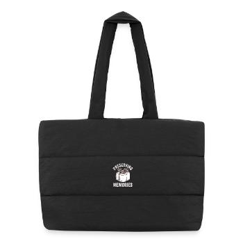 Mise en conserve : préserver la mémoire - Sac shopping matelassé - noir - Devant