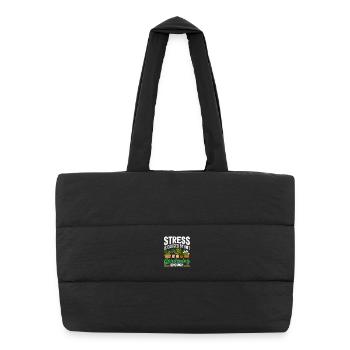 Amoureux des plantes Jardinage Jardiniers Plantes - Sac shopping matelassé - noir - Devant