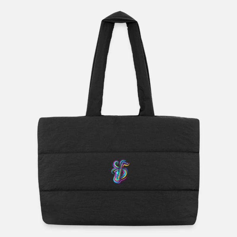 Saxophone Puffer Shopping Bag