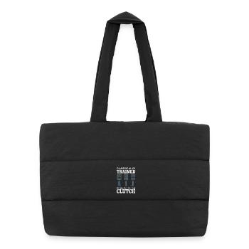 Voiture manuelle, entraînée classiquement - Sac shopping matelassé - noir - Devant