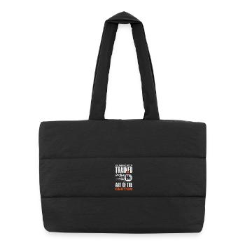 Voiture manuelle, entraînée classiquement - Sac shopping matelassé - noir - Devant