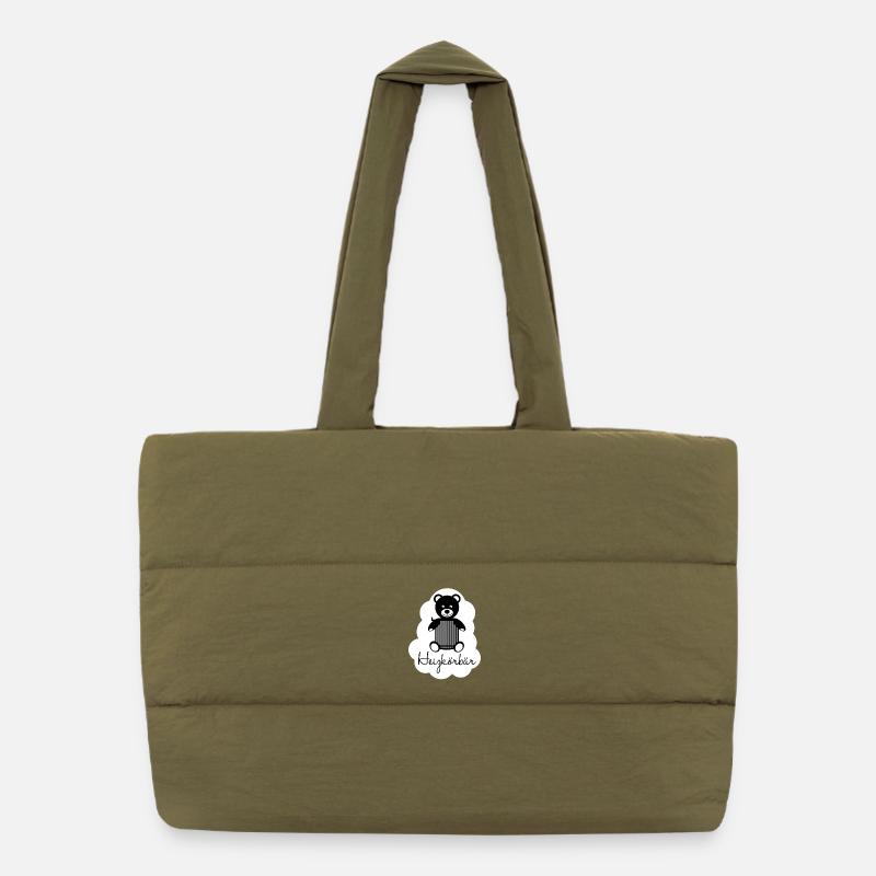 Heating basket bear Puffer Shopping Bag