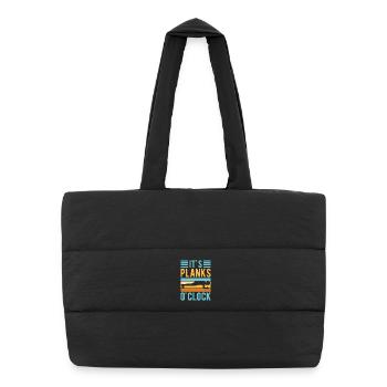 Fitness Fanatics It ́s Planks O ́Clock Calisthenics - Puffer Shopping Bag - black - Front