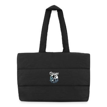 Funny Orca - Puffer-Einkaufstasche - Schwarz - Vorne