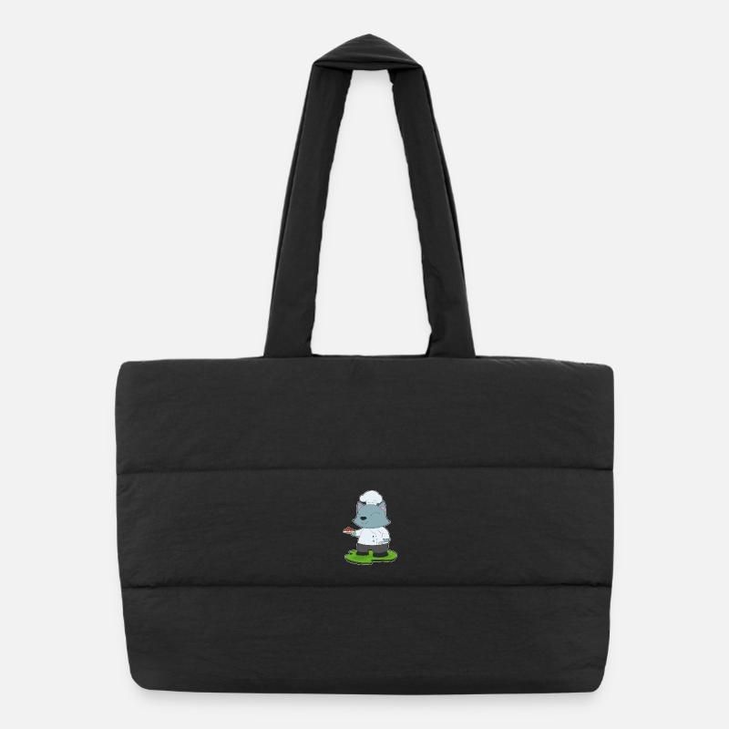 Cat Chef Pastry Cooking Puffer Shopping Bag