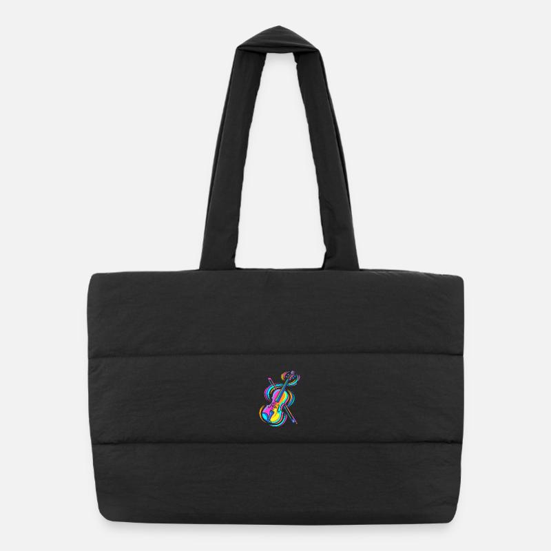 violin Puffer Shopping Bag