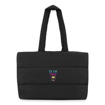 Équipe de cocktails de soirée de jeune fille Daiquiri - Sac shopping matelassé - noir - Devant