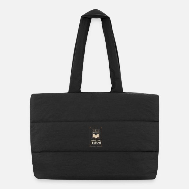 Pages imprimées parfum | Odeur des livres Sac shopping matelassé