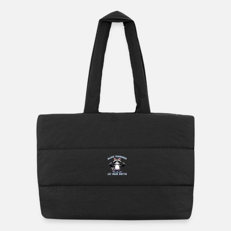 Entraînement avec poids SEUL L’ENTRAÎNEMENT EST MA DEVISE Drôle Sac shopping matelassé