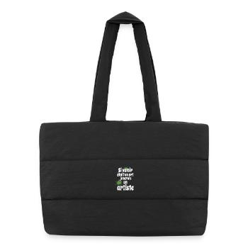 If vomiting was an art I would be a humor artist - Puffer Shopping Bag - black - Front