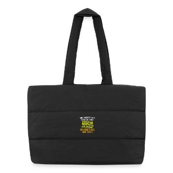 Stove Fitter Gift - Puffer Shopping Bag - black - Front
