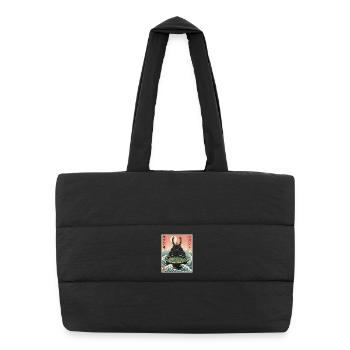 Scarabée fumier de Kawaii - Sac shopping matelassé - noir - Devant