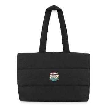 19. Geburtstag Mann Frau 4 Jahre 2007 Geschenk - Puffer-Einkaufstasche - Schwarz - Vorne
