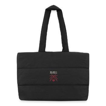 Tarantula Tarantula Holder Spider Owner - Puffer Shopping Bag - black - Front